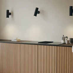 Patrone Wall Lamp, black-browned brass