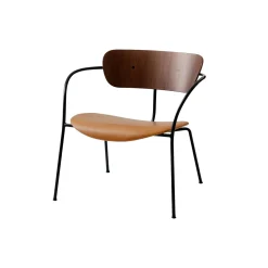 Pavilion AV6 loungestol, valnød/cognac