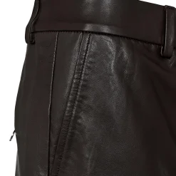 PD-Lanni Leather Culotte Pant, black coffee