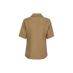 PD-Lina Linen SS Shirt, camel