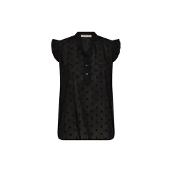 PD-Mabel Dobby Dot SL Shirt, black