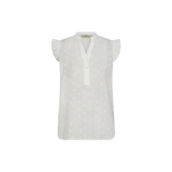 PD-Mabel Dobby Dot SL Shirt, white