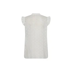 PD-Mabel Dobby Dot SL Shirt, white