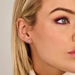 PEARL ØRERINGE, forgyldt