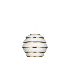 Pendant Light A331 “Beehive“, white/brass-plated