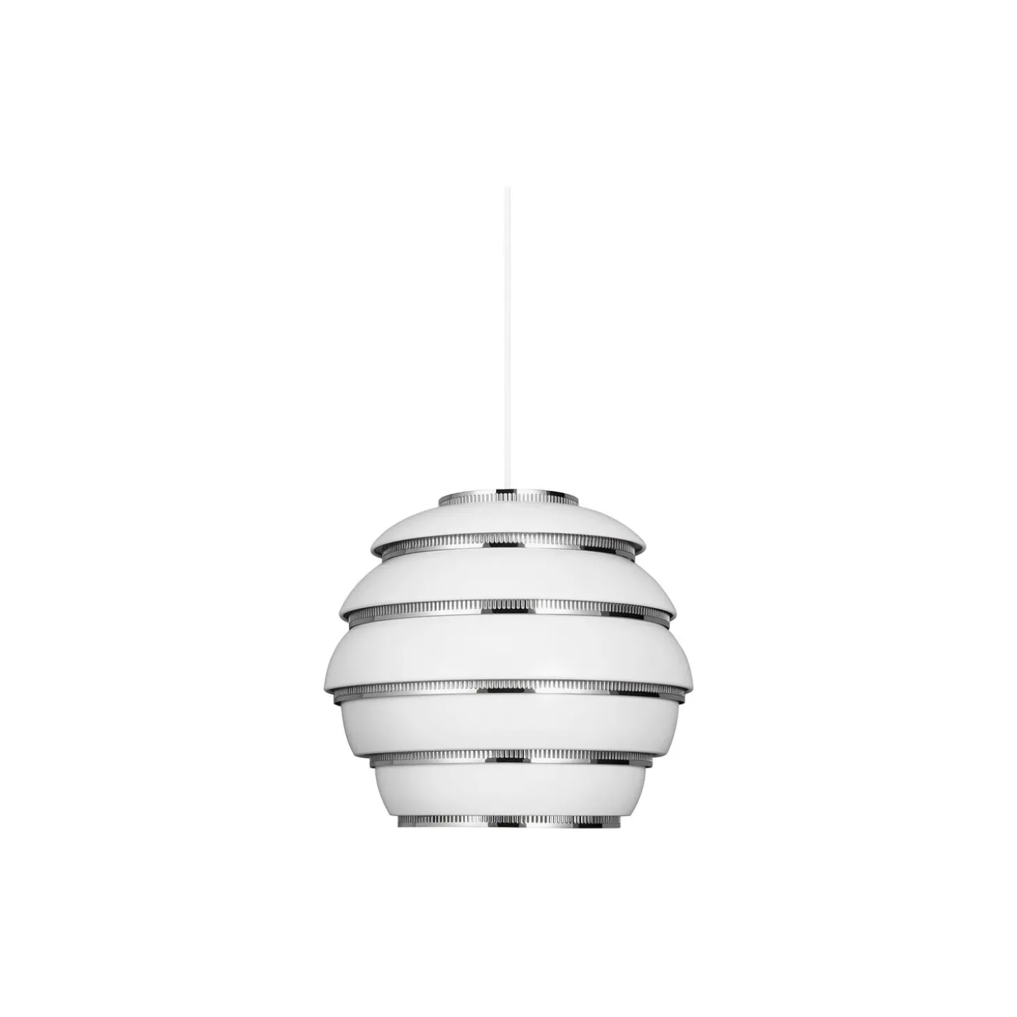 Pendant Light A331 “Beehive“, white/chrome-plated