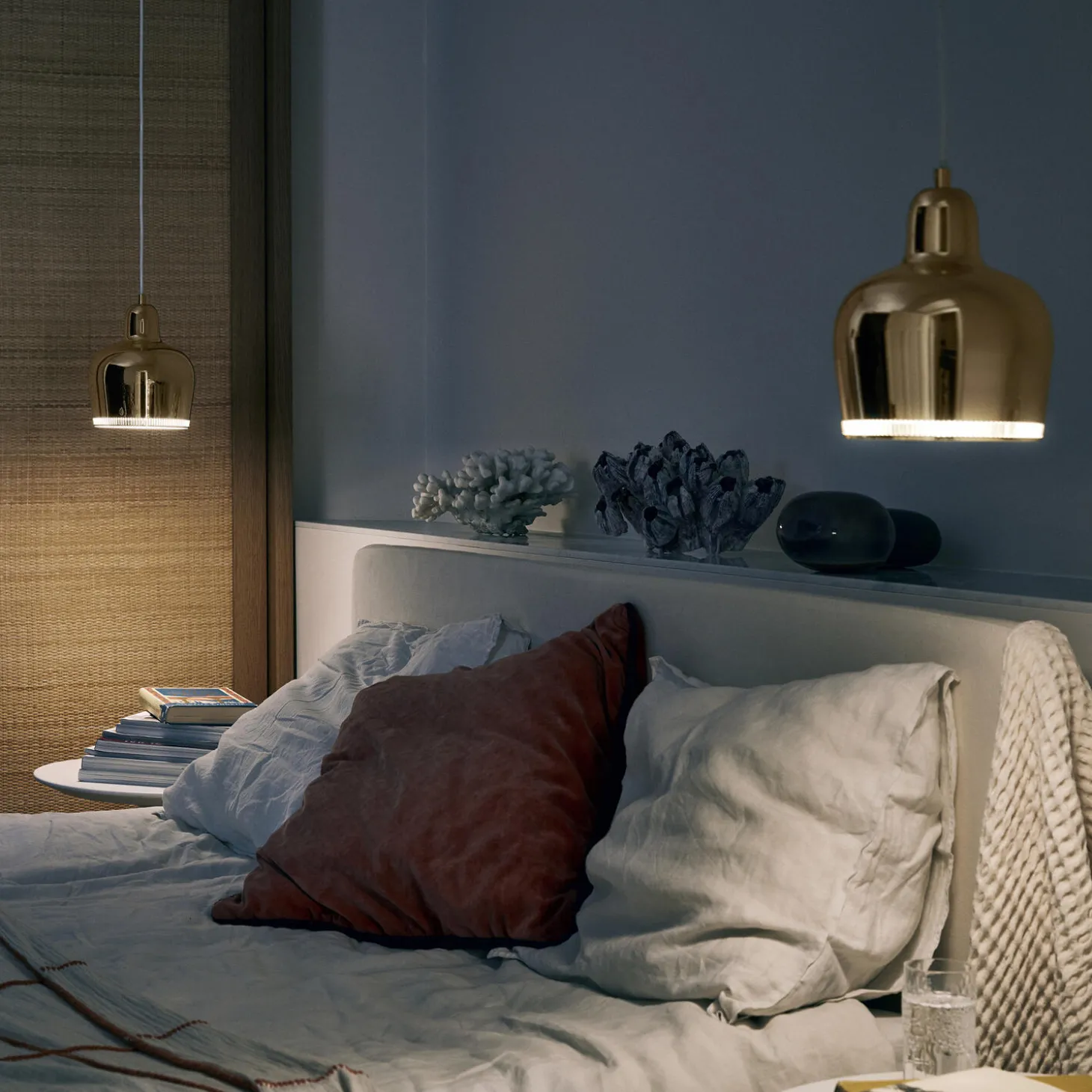 Pendant Light A330S “Golden Bell“, unvarnished brass