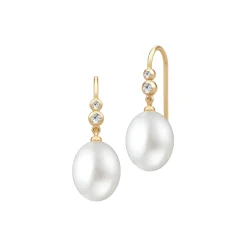 Perla Earring, gold/white pearl