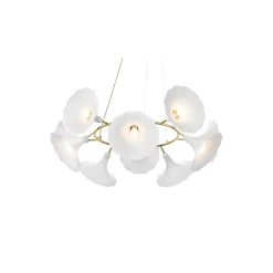 Petalii 10 Pendant, polished brass