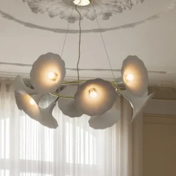 Petalii 10 Pendant, polished brass