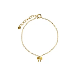 Petit Bow with Stone Bracelet, gold