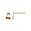 Petit Cherry Earring Enamel Single, gold