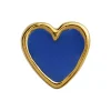 Petit Love Heart Cobalt Blue Enamel Single, gold
