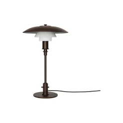 PH 3/2 bordlampe, aged brass/opal glass