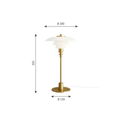 PH 2/1 bordlampe, brass
