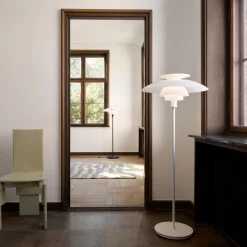 PH 80 gulvlampe, hvid opal/hvid