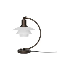 PH 2/2 Luna bordlampe, aged brass/opal glass