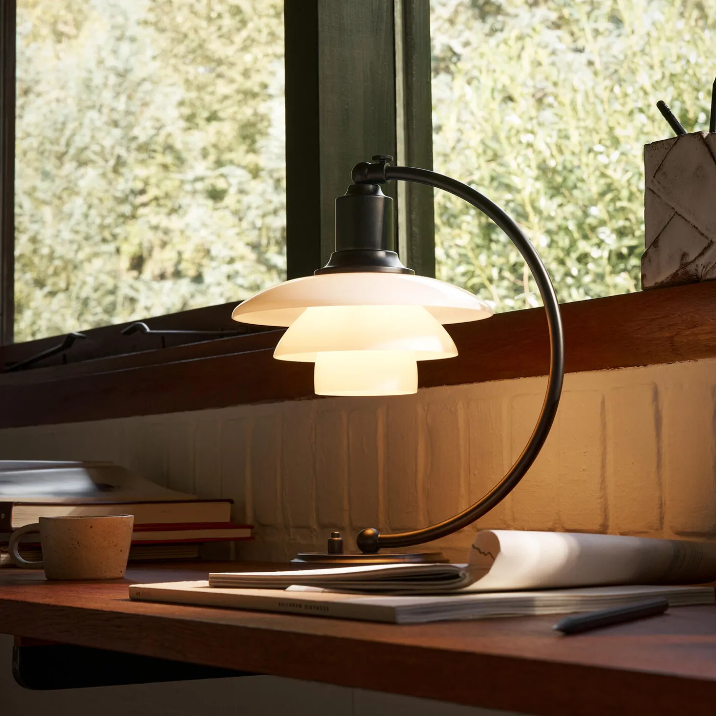 PH 2/2 Luna bordlampe Special Edition, matt black/opal