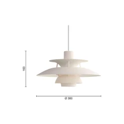 PH 5 Mini Monochrome pendel, monochrome pale blush