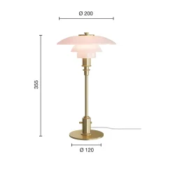 PH 2/1 Pale Rose bordlampe