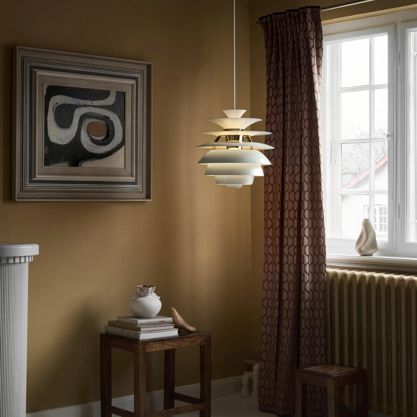 PH Snowball, dusty green/brass metallised