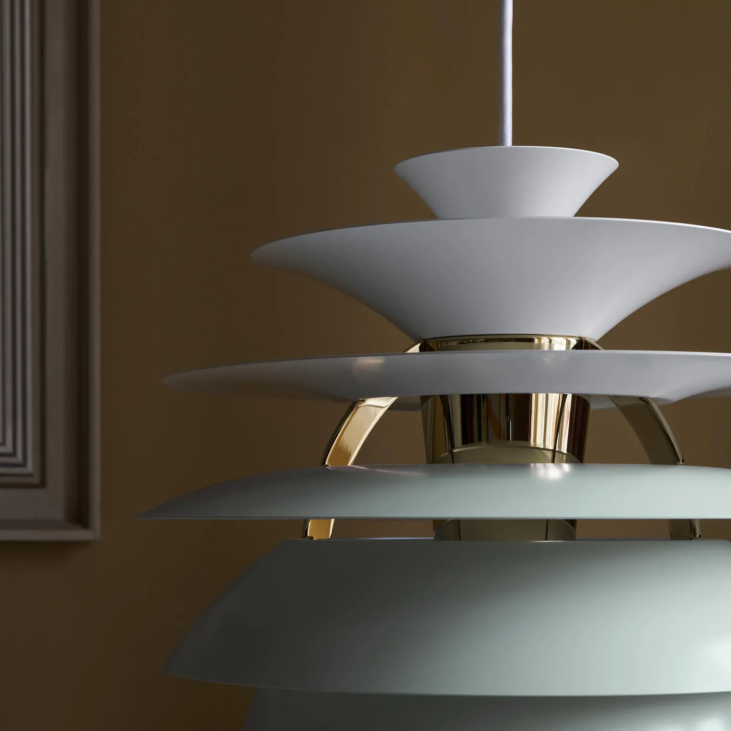 PH Snowball, dusty green/brass metallised