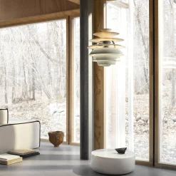 PH Snowball, dusty green/high lustre chrome plated