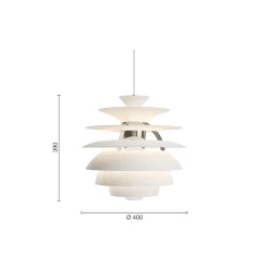 PH Snowball, soft white/high lustre chrome plated