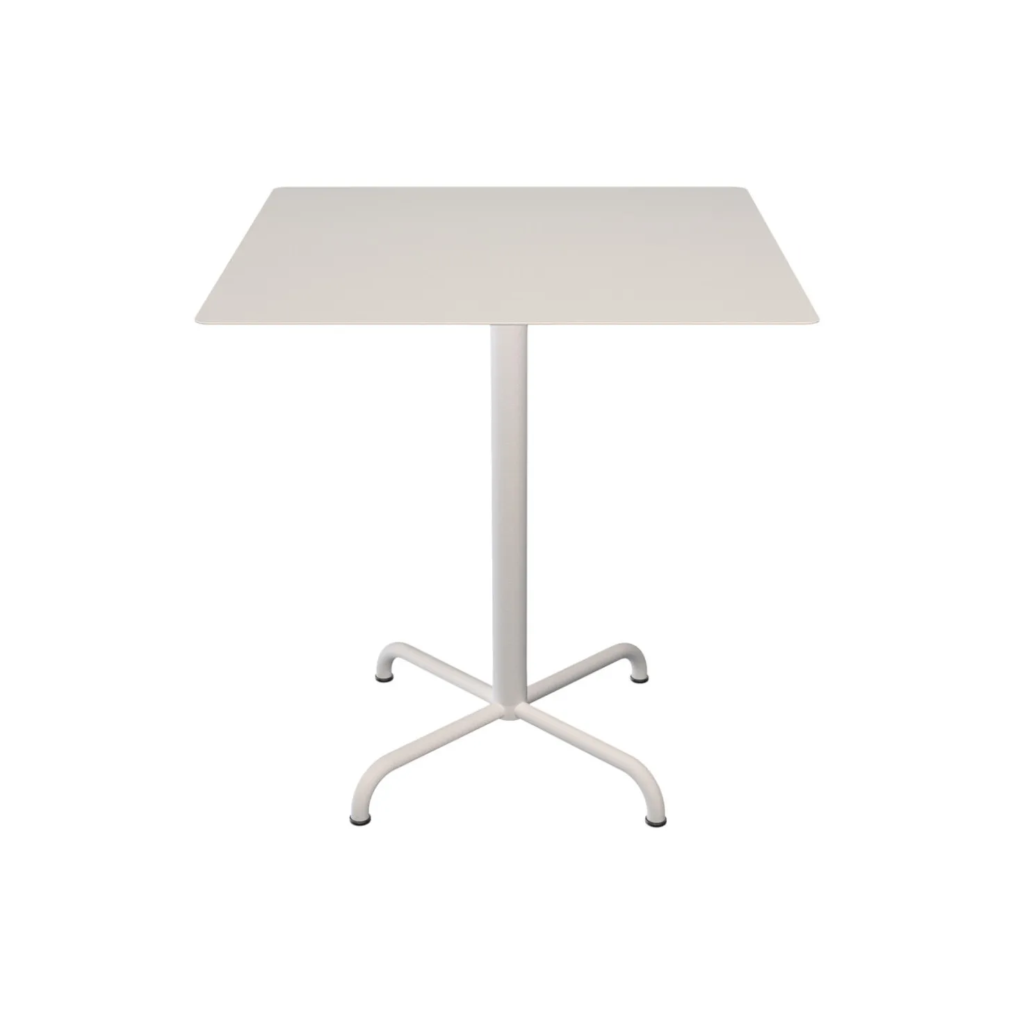 PICO Café Table with 4 Star Base 70x70, muted white
