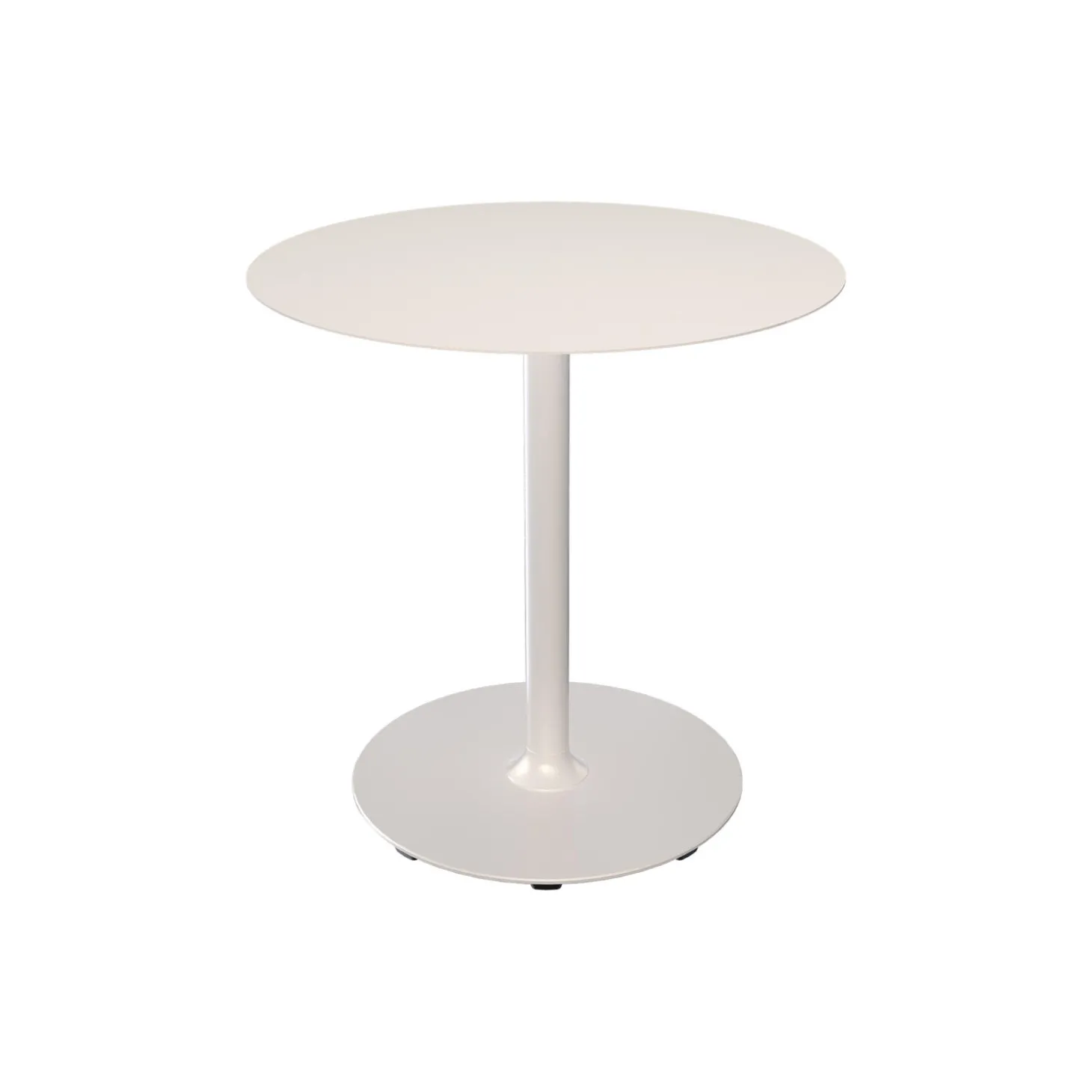 PICO Café Table with Round Base Ø 74, muted white