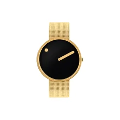 PICTO armbåndsur, black/gold/matt gold