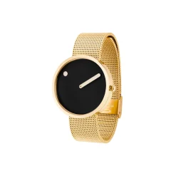 PICTO armbåndsur, black/gold/matt gold