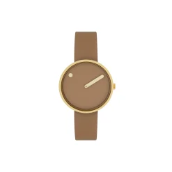 PICTO armbåndsur, cappuccino brown/gold/cappuccino brown