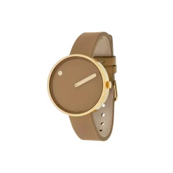 PICTO armbåndsur, cappuccino brown/gold/cappuccino brown