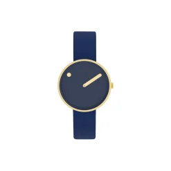 PICTO armbåndsur, midnight blue/gold/midnight blue