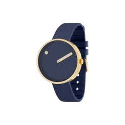 PICTO armbåndsur, midnight blue/gold/midnight blue