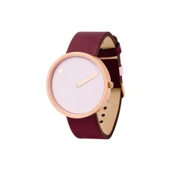 Picto Wrist Watch, dusty rose pink/burgundy red