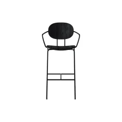 PIET HEIN Bar Chair with Arms, sortlakeret eg