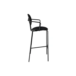 PIET HEIN Bar Chair with Arms, sortlakeret eg