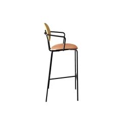 PIET HEIN Bar Chair with Arms, olieret eg/Silk Cognac