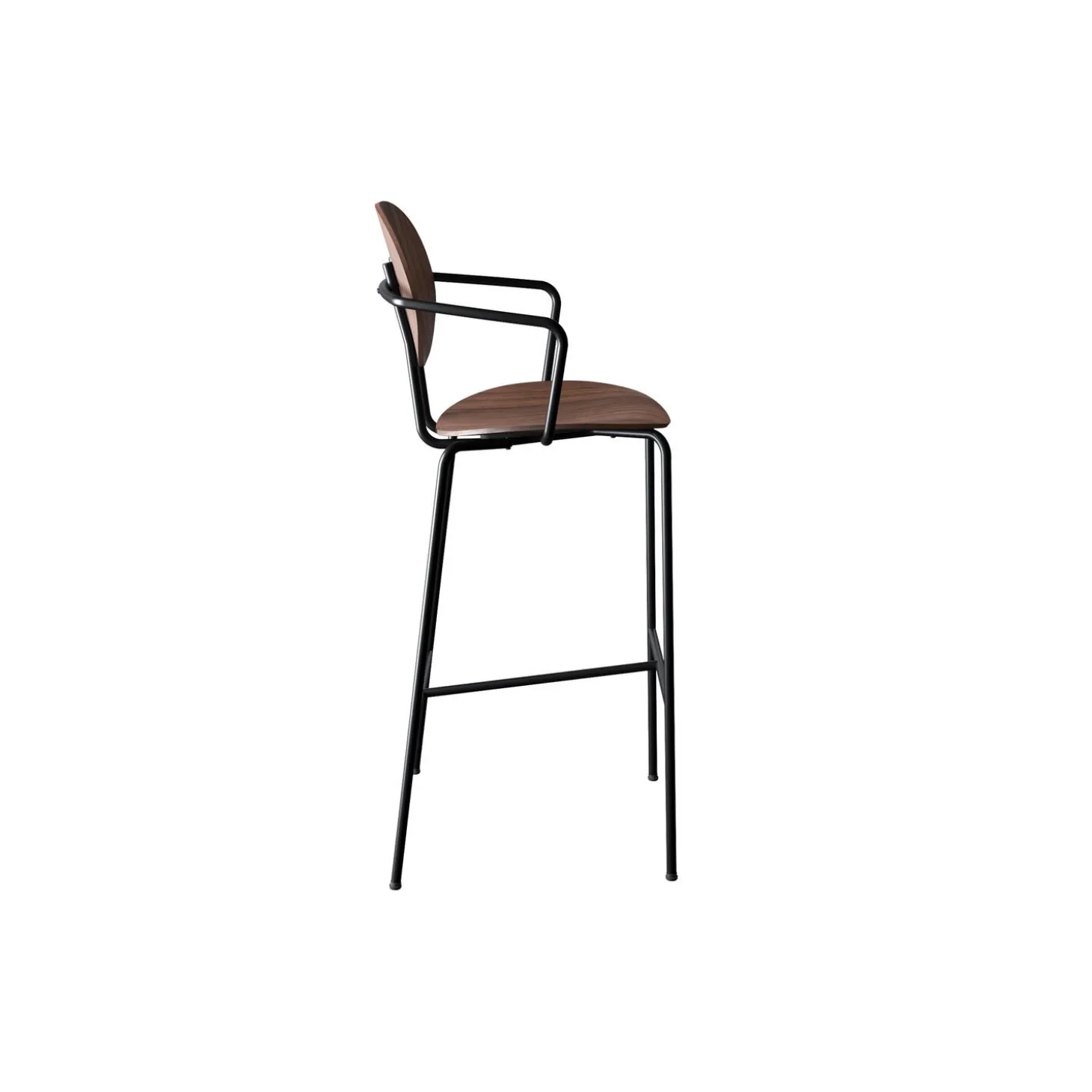 PIET HEIN Bar Chair with Arms, olieret valnød