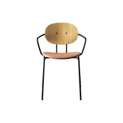 PIET HEIN Chair with Arms, olieret eg/Silk Cognac