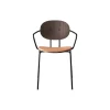 PIET HEIN Chair with Arms, oiled walnut/Silk Cognac