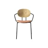 PIET HEIN Chair with Arms, hvidpigmenteret eg/Silk Cognac