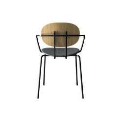 PIET HEIN Chair with Arms, hvidpigmenteret eg//Solid Black 509
