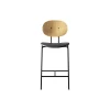 PIET HEIN Counter Chair, hvidpigmenteret eg//Solid Black 509