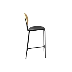 PIET HEIN Counter Chair, hvidpigmenteret eg//Solid Black 509
