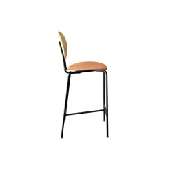PIET HEIN Counter Chair, hvidpigmenteret eg/Silk Cognac