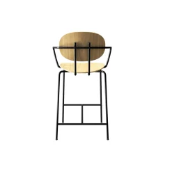 PIET HEIN Counter Chair with Arms, hvidpigmenteret eg