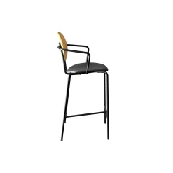 PIET HEIN Counter Chair with Arms, olieret eg/Solid Black 509